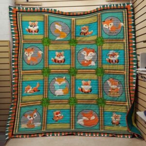 Cartoon Fox Quilt Blanket  Quilt